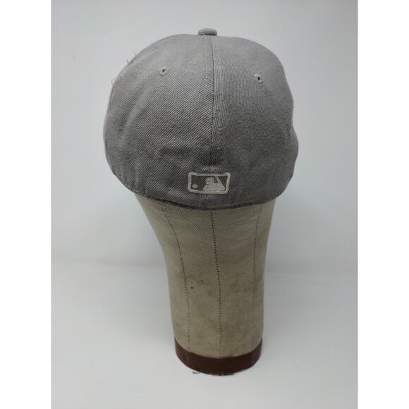MLB Chicago White Sox Fitted Hat Size 7 3/8 Gray Big Bear Cap Embroidered Logo - Picture 7 of 11